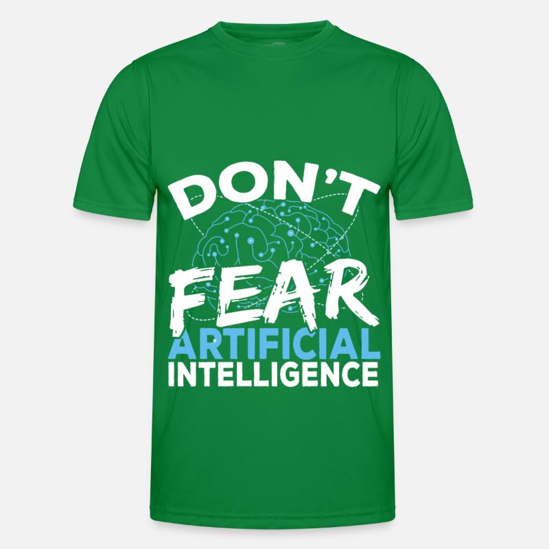 Digital Brain AI Deep Learning Neuronales Männer Funktions-T-Shirt