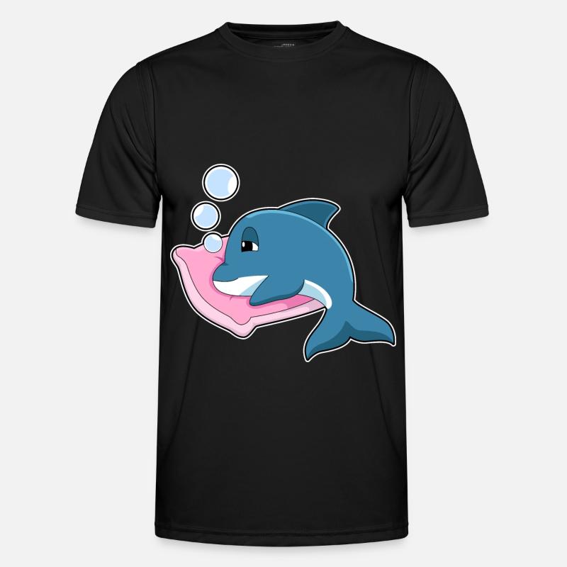 Dolphin Sleeping Pillow - Men's Functional T-Shirt - black