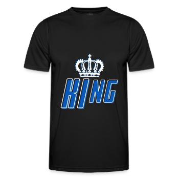 King king of love - Men's Functional T-Shirt - black - Front - AI Model Male 178 dark (178cm)