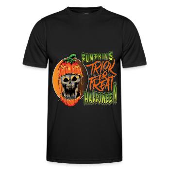 Kürbisse Halloween Süßes oder Saures - Männer Funktions-T-Shirt - Schwarz - Vorne - AI Model Male 178 dark (178cm)
