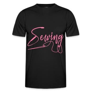 Nähen Näharbeit Näherin Schneidern Schneiderin - Männer Funktions-T-Shirt - Schwarz - Vorne - AI Model Male 178 dark (178cm)