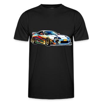 Jdm / Tuning / Turbocompresseur / Jantes / Chiptuning - T-shirt sport Homme - noir - Devant - AI Model Male 178 dark (178cm)
