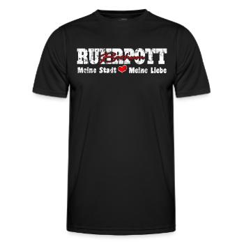 Ruhrpott Bochum Meine Stadt meine Liebe Herz - Männer Funktions-T-Shirt - Schwarz - Vorne - AI Model Male 178 dark (178cm)