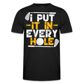 Ich stecke in jedes Loch - Männer Funktions-T-Shirt - Schwarz - Vorne - AI Model Male 178 dark (178cm)