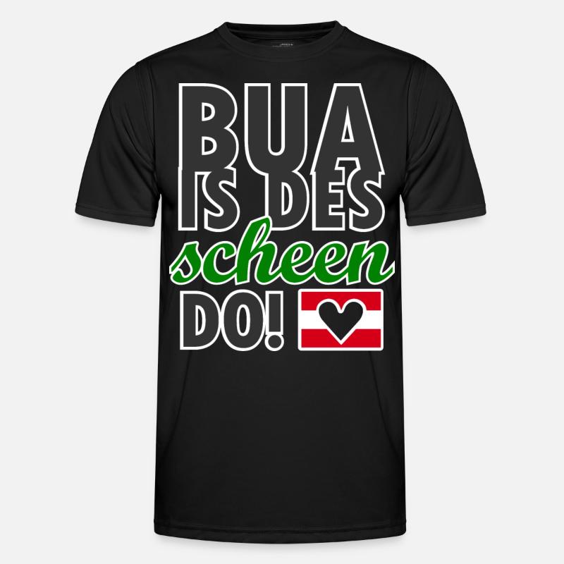 Styrian Austria dialect - Men's Functional T-Shirt - black