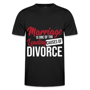 Scheidung Ende der Ehe Scheidung geschieden - Männer Funktions-T-Shirt - Schwarz - Vorne - AI Model Male 178 dark (178cm)
