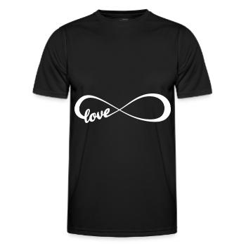 Unendliche Liebe - Männer Funktions-T-Shirt - Schwarz - Vorne - AI Model Male 178 dark (178cm)
