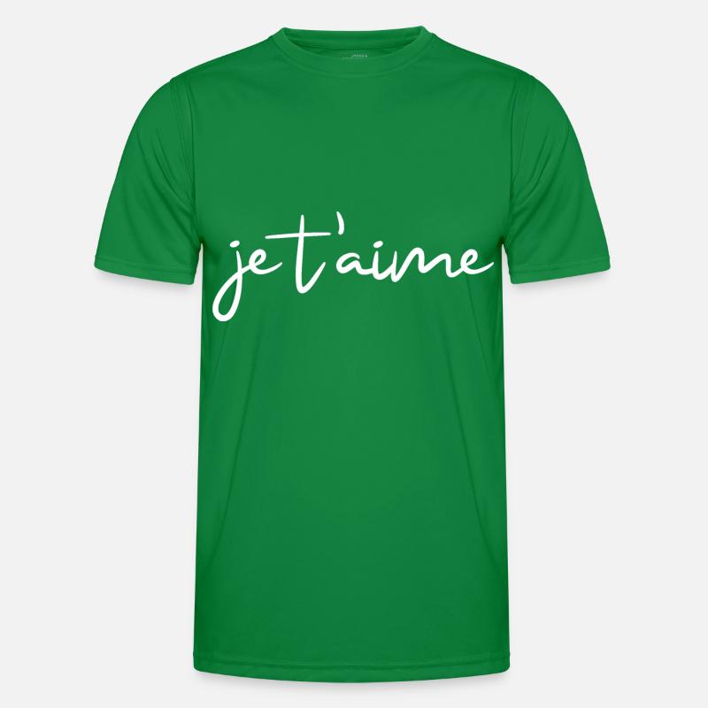 je t'aime Männer Funktions-T-Shirt