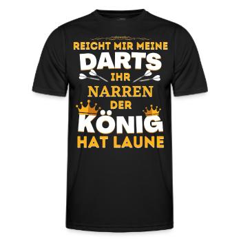 Retro Dartmotive & vintage Dartscheibe 180 Dart - Männer Funktions-T-Shirt - Schwarz - Vorne - AI Model Male 178 dark (178cm)