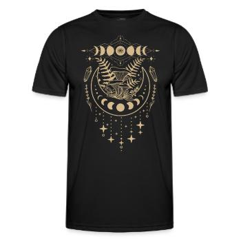 Champignons Boho & Minimalisme Goblincore Esthétique - T-shirt sport Homme - noir - Devant - AI Model Male 178 dark (178cm)