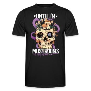 Cottagecore Esthétique Rétro Champignons et Mycologie - T-shirt sport Homme - noir - Devant - AI Model Male 178 dark (178cm)