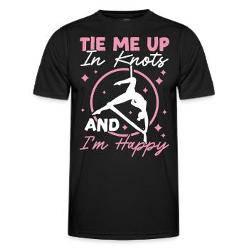 Aerialist - Aerial Yoga and Aerial Silk Acrobatics - Men's Functional T-Shirt - black - Front - AI Model Male 178 dark (178cm)