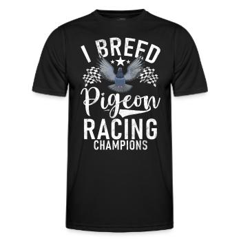 Funny Pigeon Fancier & Pigeons Whisperer Carrier Pigeon - Men's Functional T-Shirt - black - Front - AI Model Male 178 dark (178cm)