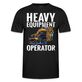Lustige Bauarbeiter & Baustelle Baggerfahrer - Männer Funktions-T-Shirt - Schwarz - Vorne - AI Model Male 178 dark (178cm)