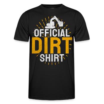 Drôles d’ouvriers de la construction et de conducteurs d’excavatrices de chantier - T-shirt sport Homme - noir - Devant - AI Model Male 178 dark (178cm)