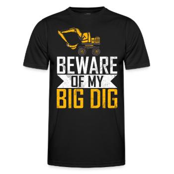 Lustige Bauarbeiter & Baustelle Baggerfahrer - Männer Funktions-T-Shirt - Schwarz - Vorne - AI Model Male 178 dark (178cm)