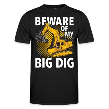Lustige Bauarbeiter & Baustelle Baggerfahrer - Männer Funktions-T-Shirt - Schwarz - Vorne - AI Model Male 178 dark (178cm)