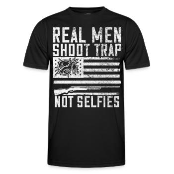 Tontaubenschießen & Lustige Sportschütze Tontauben - Männer Funktions-T-Shirt - Schwarz - Vorne - AI Model Male 178 dark (178cm)
