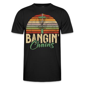 Lustiges Disc Golf & Ultimate Frisbee Spieler - Männer Funktions-T-Shirt - Schwarz - Vorne - AI Model Male 178 dark (178cm)