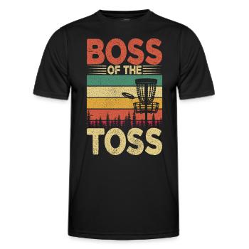 Lustiges Disc Golf & Ultimate Frisbee Spieler - Männer Funktions-T-Shirt - Schwarz - Vorne - AI Model Male 178 dark (178cm)