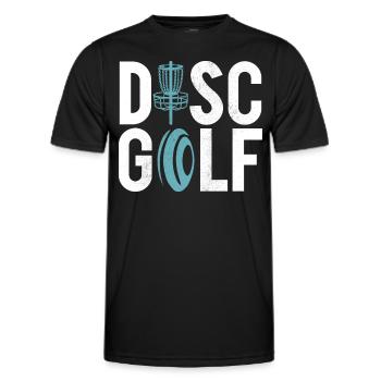 Lustiges Disc Golf & Ultimate Frisbee Spieler - Männer Funktions-T-Shirt - Schwarz - Vorne - AI Model Male 178 dark (178cm)