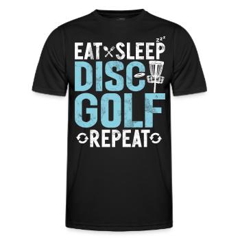 Lustiges Disc Golf & Ultimate Frisbee Spieler - Männer Funktions-T-Shirt - Schwarz - Vorne - AI Model Male 178 dark (178cm)