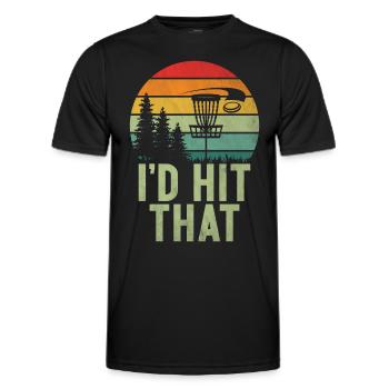 Lustiges Disc Golf & Ultimate Frisbee Spieler - Männer Funktions-T-Shirt - Schwarz - Vorne - AI Model Male 178 dark (178cm)