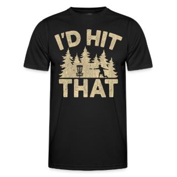 Lustiges Disc Golf & Ultimate Frisbee Spieler - Männer Funktions-T-Shirt - Schwarz - Vorne - AI Model Male 178 dark (178cm)