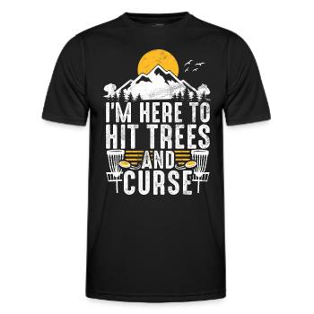Lustiges Disc Golf & Ultimate Frisbee Spieler - Männer Funktions-T-Shirt - Schwarz - Vorne - AI Model Male 178 dark (178cm)