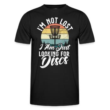 Lustiges Disc Golf & Ultimate Frisbee Spieler - Männer Funktions-T-Shirt - Schwarz - Vorne - AI Model Male 178 dark (178cm)