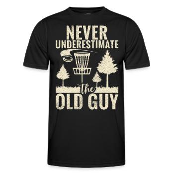 Lustiges Disc Golf & Ultimate Frisbee Spieler - Männer Funktions-T-Shirt - Schwarz - Vorne - AI Model Male 178 dark (178cm)