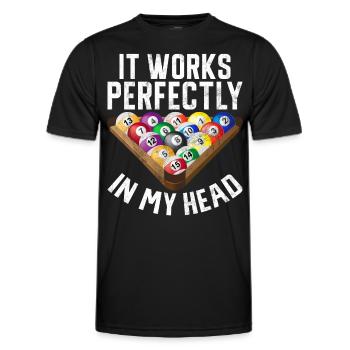 Billard Lustiger Spruch & Herren Snooker Design - Männer Funktions-T-Shirt - Schwarz - Vorne - AI Model Male 178 dark (178cm)
