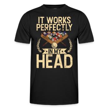 Billard Lustiger Spruch & Herren Snooker Design - Männer Funktions-T-Shirt - Schwarz - Vorne - AI Model Male 178 dark (178cm)