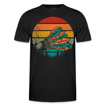 Badminton Lustiger Spruch Herren Badminton Design - Männer Funktions-T-Shirt - Schwarz - Vorne - AI Model Male 178 dark (178cm)