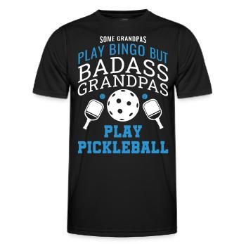 Men's Pickleball Sports Funny Pickleball Design - Men's Functional T-Shirt - black - Front - AI Model Male 178 dark (178cm)