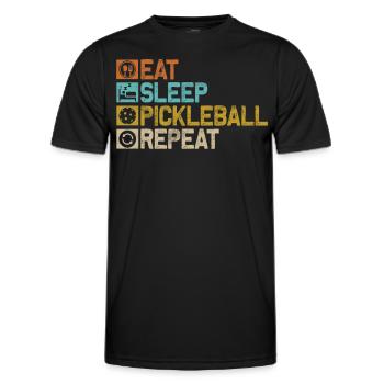 Pickleball masculin Sports Funny Pickleball Design - T-shirt sport Homme - noir - Devant - AI Model Male 178 dark (178cm)