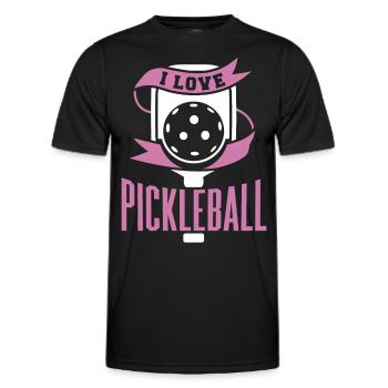 Men's Pickleball Sports Funny Pickleball Design - Men's Functional T-Shirt - black - Front - AI Model Male 178 dark (178cm)