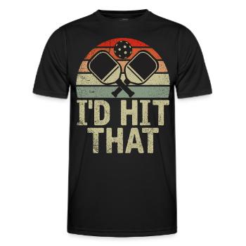 Men's Pickleball Sports Funny Pickleball Design - Men's Functional T-Shirt - black - Front - AI Model Male 178 dark (178cm)