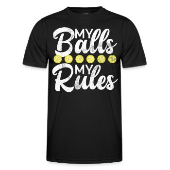 Pickleball masculin Sports Funny Pickleball Design - T-shirt sport Homme - noir - Devant - AI Model Male 178 dark (178cm)