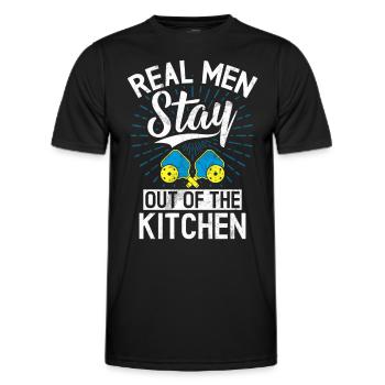 Men's Pickleball Sports Funny Pickleball Design - Men's Functional T-Shirt - black - Front - AI Model Male 178 dark (178cm)