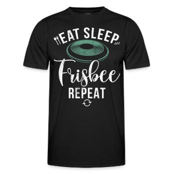 Ultimate Frisbee & Disc Golf Frisbee Design - T-shirt sport Homme - noir - Devant - AI Model Male 178 dark (178cm)