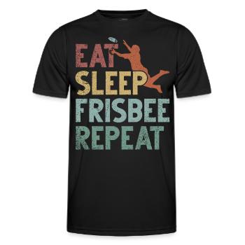 Ultimate Frisbee & Disc Golf Frisbee Design - Männer Funktions-T-Shirt - Schwarz - Vorne - AI Model Male 178 dark (178cm)