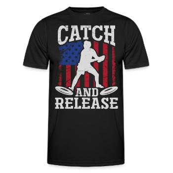 Design ultime de frisbee et de frisbee de disc golf - T-shirt sport Homme - noir - Devant - AI Model Male 178 dark (178cm)