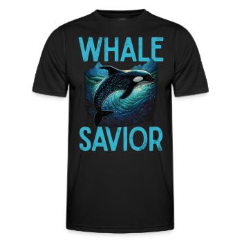 Killer whale killer whale watching Orca whale watching - Men's Functional T-Shirt - black - Front - AI Model Male 178 dark (178cm)