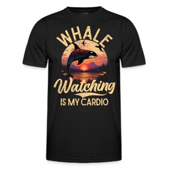 Killerwal Schwertwal Wale beobachten Orca Wal - Männer Funktions-T-Shirt - Schwarz - Vorne - AI Model Male 178 dark (178cm)