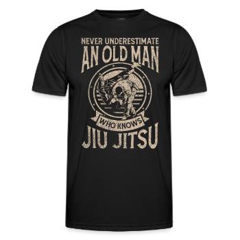 Jiu Jitsu Martial Arts Kung Fu & Karate Jiu Jitsu - Men's Functional T-Shirt - black - Front - AI Model Male 178 dark (178cm)