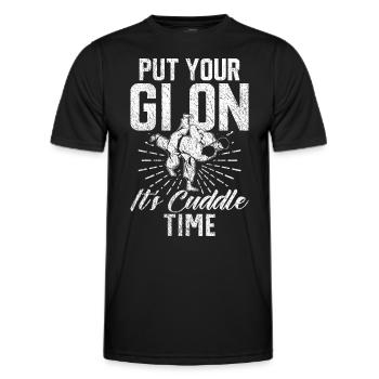 Jiu Jitsu Martial Arts Kung Fu & Karate Jiu Jitsu - Men's Functional T-Shirt - black - Front - AI Model Male 178 dark (178cm)