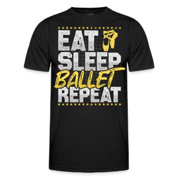 Ballet Manger Dormir Répéter Tutu Ballet - T-shirt sport Homme - noir - Devant - AI Model Male 178 dark (178cm)