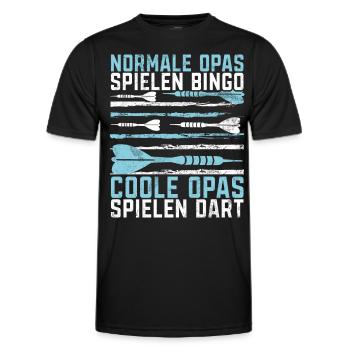 Retro Dartscheibe Dartboard 180 für Dartspieler - Männer Funktions-T-Shirt - Schwarz - Vorne - AI Model Male 178 dark (178cm)