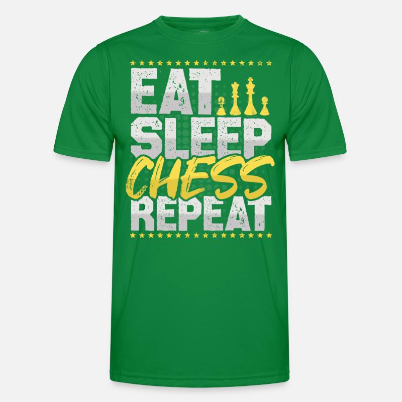 Chess Eat Sleep Repeat Chessboard Chess Chess Men's Functional T-Shirt